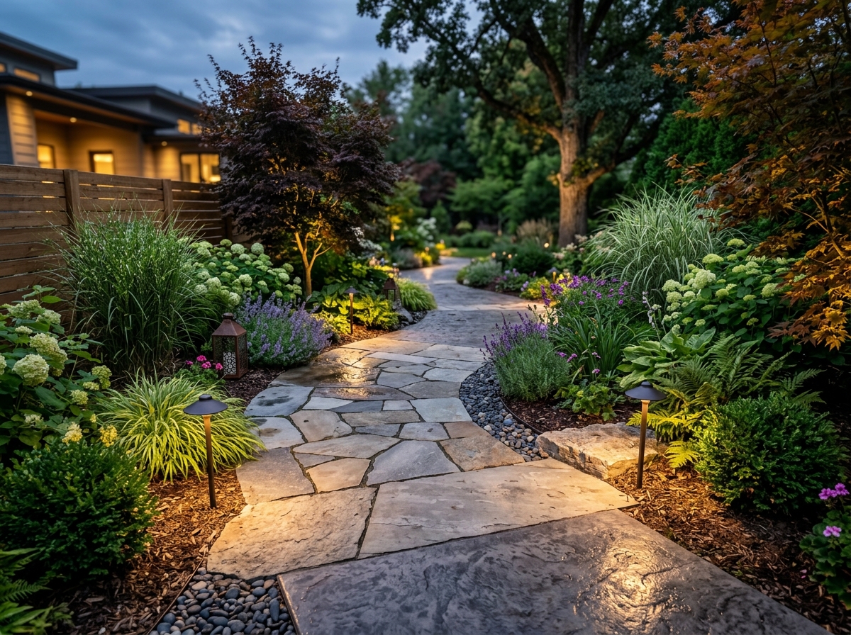 Paving Materials, Stones & Stamped Concrete Example - Karur Rose Nursery